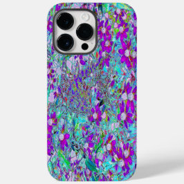 アクアガーデンとすみれ青とホットピンクの花 Case-Mate iPhone 14 PRO MAXケース