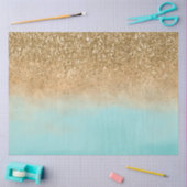 アクアガーリーウォーター色金ゴールドグリッター 薄葉紙 (クラフト)