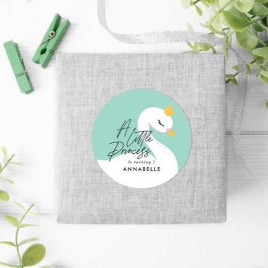 アクアガーリーエレガントスの美しいパーティー ラウンドシール