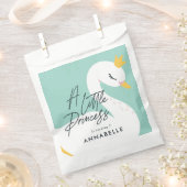 アクアガーリーエレガント写真美しい白鳥パーティー フェイバーバッグ (クリップ留めされた状態)