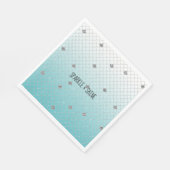 アクアガーリーシルバーグリッタースパークルマーメイド スタンダードランチョンナプキン (角)