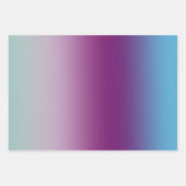 アクアガーリーパープルミントピンクグリッターグラデーション ラッピングペーパーシート (正面2)