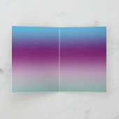 アクアガーリーパープルミントピンクグリッターユニコーングラデーション カード (内部)