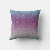 アクアガーリーパープルミントピンクグリッターユニコーングラデーション クッション (裏面)