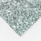 アクアガーリーパープルミントピンクグリッターユニコーングラデーション フリースブランケット (角)