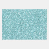 アクアガーリーピーチ金ゴールドパープルミントマーメイドグリッター ラッピングペーパーシート (正面2)