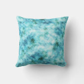 アクアガーリーブルーグリジーグラムグリッターレオパード印刷 クッション (裏面)