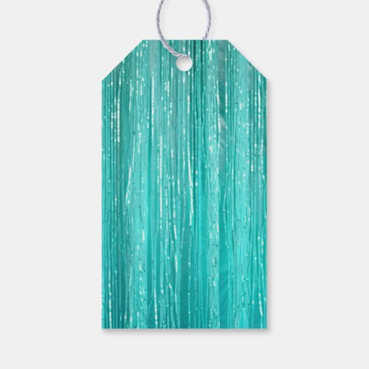 アクアガーリーミントグラムグリジーティンゼルストライプズ ギフトタグ (裏面)