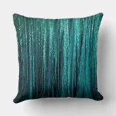 アクアガーリーミントグラムグリジーティンゼルストライプズ クッション (裏面)