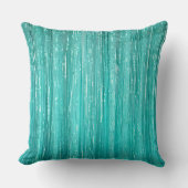 アクアガーリーミントグラムグリジーティンゼルストライプズ クッション (正面)