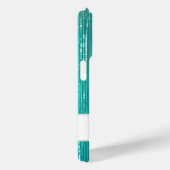 アクアガーリーミントグラムグリジーティンゼルストライプズ Case-Mate iPhoneケース (裏面 / 右)