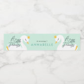 アクアガーリー写真エレガント美しい白鳥パーティーファボ ペットボトルラベル (シングルラベル)