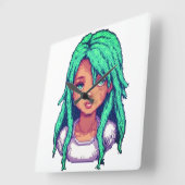 アクアガール スクエア壁時計 (傾斜)