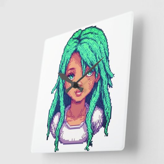 アクアガール スクエア壁時計 (傾斜)