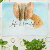 アクアキツネ             キッチンタオル (折り畳み)