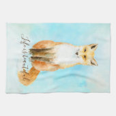 アクアキツネ             キッチンタオル (横)