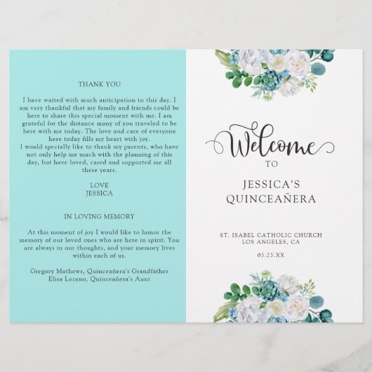 アクアキンセアニェラプログラム、アクア&ホワイトフローラ (正面)