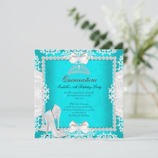 アクアキンセアニェラ15thバースデーパーティーハイヒール 招待状 (スタンド正面)