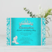 アクアキンセアニェラ15th誕生日ティアラハイヒール 招待状 (スタンド正面)