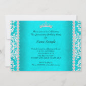 アクアキンセアニェラ15th誕生日ティアラハイヒール 招待状 (裏面)