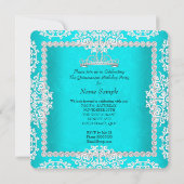 アクアキンセアニェラ15th誕生日ティアラハイヒール 招待状 (裏面)