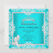 アクアキンセアニェラ15th誕生日ティアラハイヒール 招待状 (正面)