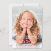 アクアギフトパターン写真テンプレートクリスマス シーズンカード (正面)