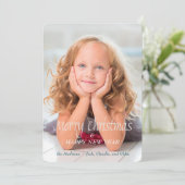 アクアギフトパターン写真テンプレートクリスマス シーズンカード (スタンド正面)