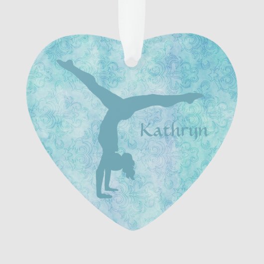 アクアギムナストオンティール(緑がかった色)パターン オーナメント (正面)