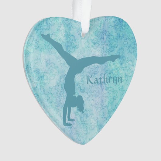 アクアギムナストオンティール(緑がかった色)パターン オーナメント (正面)