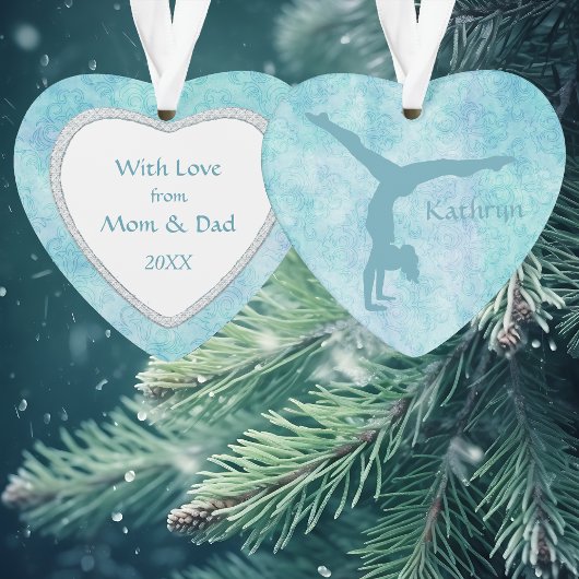 アクアギムナストオンティール(緑がかった色)パターン オーナメント