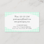 アクアギンガムチェック楕円名刺 名刺 (裏面)