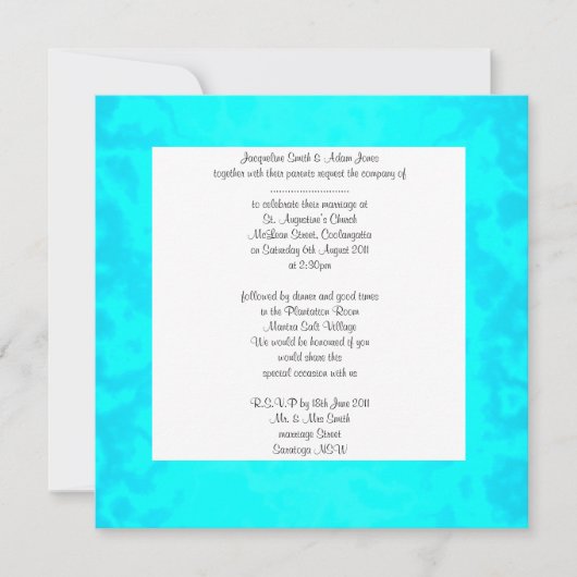 アクアクリスタル結婚式招待状2 招待状 (正面)