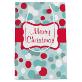 アクアクリスマスドット抱き枕 ミディアムペーパーバッグ (正面)