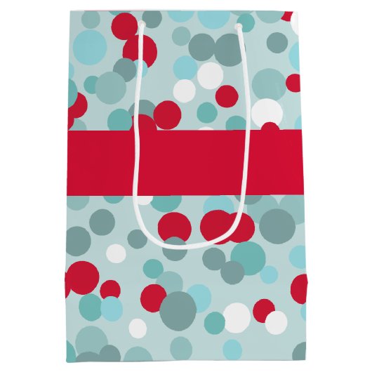 アクアクリスマスドット抱き枕 ミディアムペーパーバッグ (裏面)