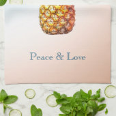 アクアクリームハッピートロピカルパイナップル キッチンタオル (折り畳み)