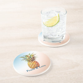 アクアクリームハッピートロピカルパイナップル コースター