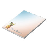 アクアクリームハッピートロピカルパイナップル ノートパッド (回転)