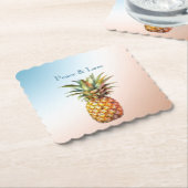 アクアクリームハッピートロピカルパイナップル ペーパーコースター (アングル)