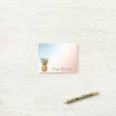 アクアクリームハッピートロピカルパイナップル ポストイット (デスク上)