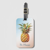 アクアクリームハッピートロピカルパイナップル ラゲッジタグ (正面縦)