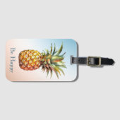 アクアクリームハッピートロピカルパイナップル ラゲッジタグ (正面横)