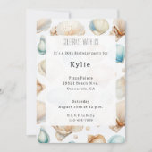 アクアクリームビーチシェルズバースデー 招待状 (正面)