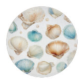 アクアクリームビーチシェルブライダルシャワー カッティングボード (正面)