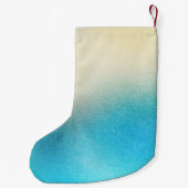 アクアクリーム金ゴールドスパークルグラムユニコーンライト スモールクリスマスストッキング (裏面)