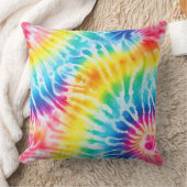 アクアクールレッドブルーイエローオレンジ絞り染め クッション (ブランケット)