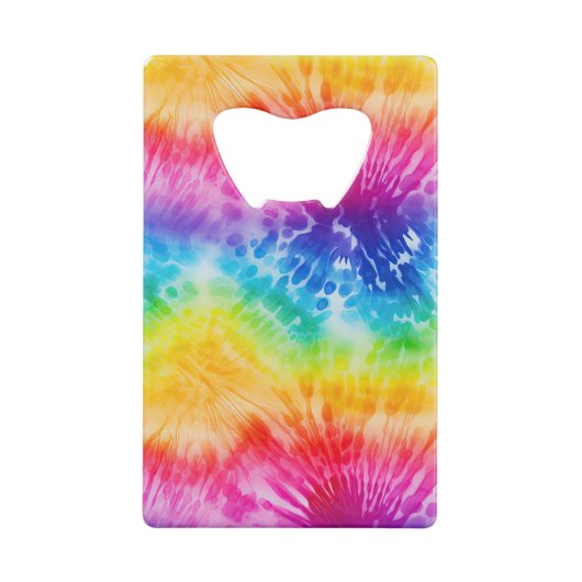 アクアクールレッドブルーイエローオレンジ絞り染め クレジットカード栓抜き (裏面)