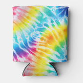 アクアクールレッドブルーイエローオレンジ絞り染め 缶クーラー (正面)