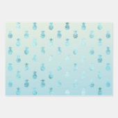 アクアグガーリーラムトロピカルパイナップルグラデーションズ ラッピングペーパーシート (正面)