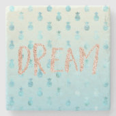 アクアグガーリーラムトロピカルパイナップルピンクドリーム ストーンコースター (正面)